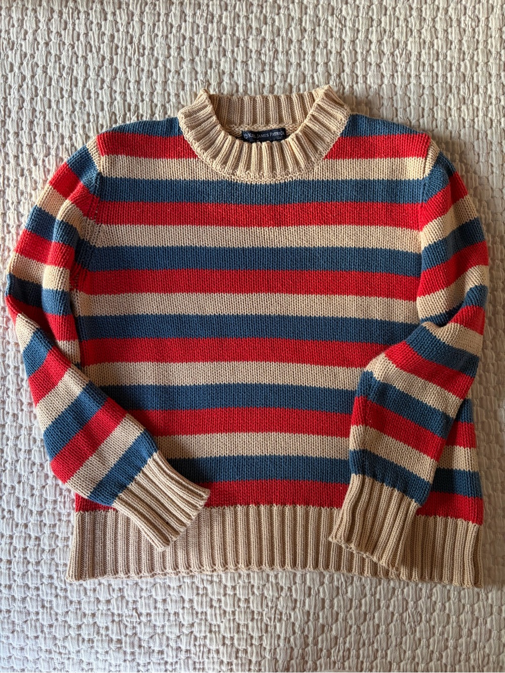 Kiel James Patrick Chatham Striped Cotton Crewneck Sweater